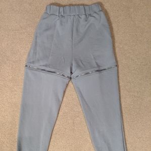 NWOT Baby Blue Zipper Shorts Joggers